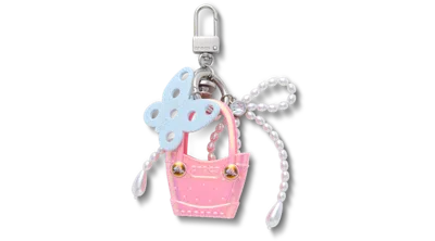 Jibbitz Pink Mini Micro Tote Bag Charm
