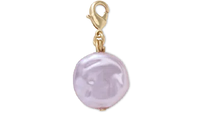 Jibbitz Pink Pearl Charm In Purple