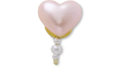 Jibbitz Pink Pearl Heart