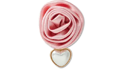 Jibbitz Pink Rose With Pearl Drop In Multi