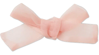 Jibbitz Pink Sheer Bow In White