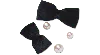 Jibbitz Pink Smt Pearl And Bow 5 Pack In Black