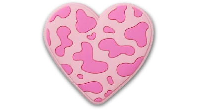 Jibbitz Pink Tonal Print Heart