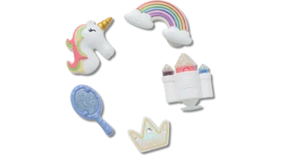 Jibbitz Pretty Princess 5 Pack In Black