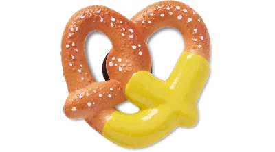 Jibbitz Pretzel Dipped In Mustard