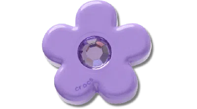 Jibbitz Purple Flower With Gem