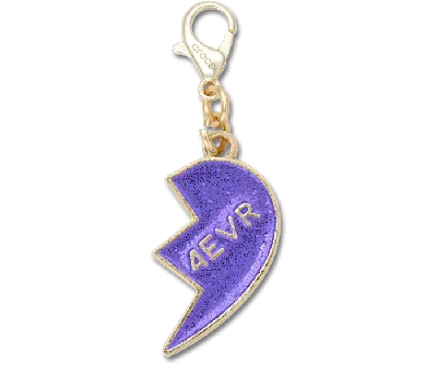 Jibbitz Purple Glitter Bff Charm Right
