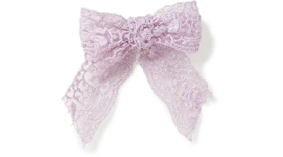 Jibbitz Purple Lace Bow In Pink