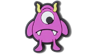 Jibbitz Purple One Eyed Monster In Pink
