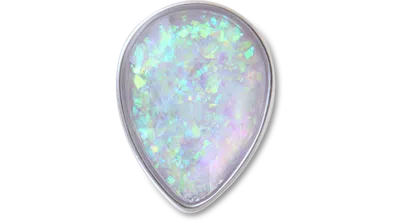 Jibbitz Purple Opal Pear Gem