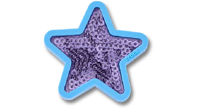 Jibbitz Purple Sequin Star In Multi