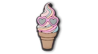 Jibbitz Rainbow Swirl Cone In Multi