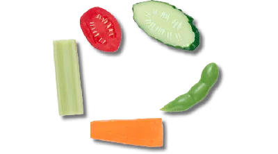 Jibbitz Realistic Crudites 5 Pack In Multi