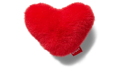 Jibbitz Red Fuzzy Heart