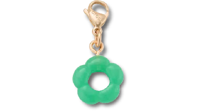 Jibbitz Kids' Retro Flower Charm In Green