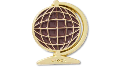 Jibbitz Retro Maroon Globe