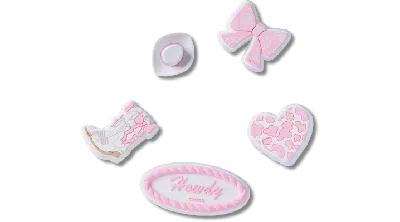 Jibbitz Rodeo Cowgirl 5 Pack In Pink