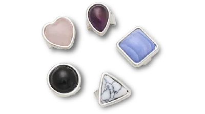 Jibbitz Sandal C Charms Gem Shapes 5 Pack
