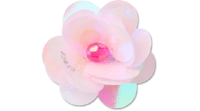 Jibbitz Sequin Pink Flower
