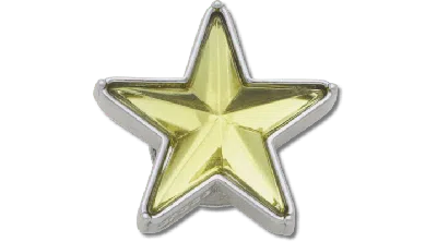 Jibbitz Silver And Green Smt Gem Star