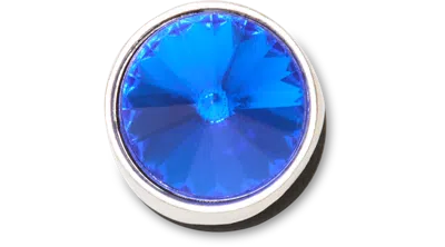 Jibbitz Silver Blue Stud
