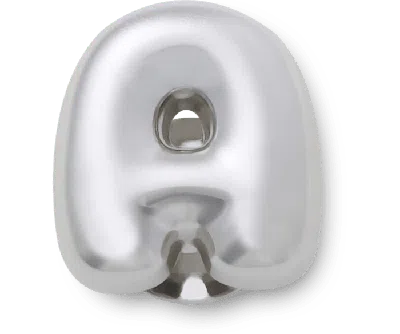 Jibbitz Silver Bubble Letter A