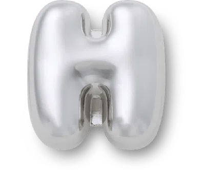 Jibbitz Silver Bubble Letter H