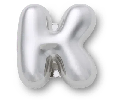 Jibbitz Silver Bubble Letter K