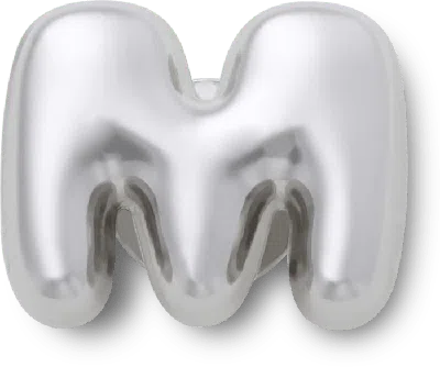 Jibbitz Silver Bubble Letter M