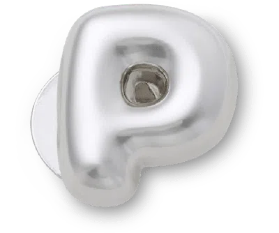 Jibbitz Silver Bubble Letter P