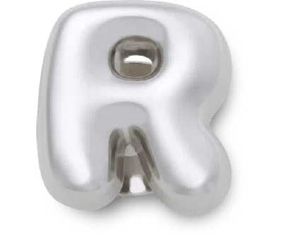 Jibbitz Silver Bubble Letter R