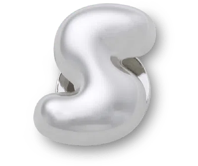 Jibbitz Silver Bubble Letter S