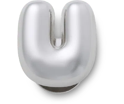 Jibbitz Silver Bubble Letter U