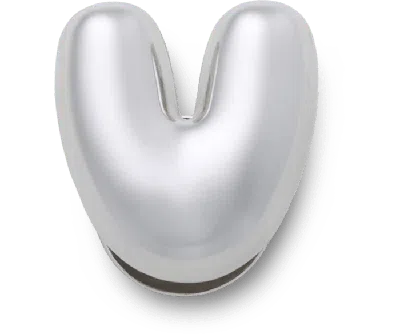 Jibbitz Silver Bubble Letter V