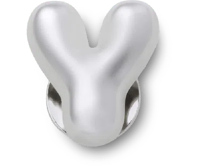 Jibbitz Silver Bubble Letter Y