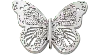 Jibbitz Silver Cutout Butterfly