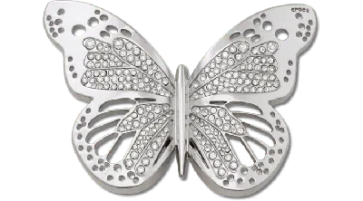 Jibbitz Silver Cutout Butterfly
