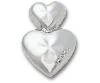 Jibbitz Silver Double Heart In Silver