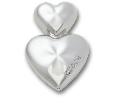 Jibbitz Silver Double Heart