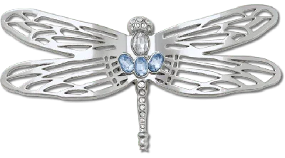Jibbitz Silver Dragonfly