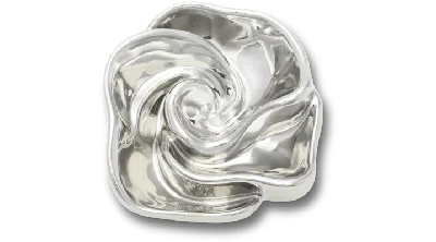 Jibbitz Silver Flower Swirl