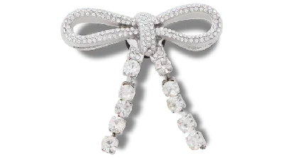 Jibbitz Silver Gem Bow