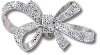 Jibbitz Silver Gem Bow Charm