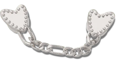 Jibbitz Silver Heart Mini Chain