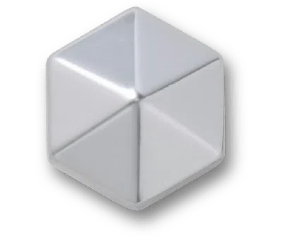 Jibbitz Silver Hexagon Stud