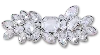 Jibbitz Silver Leaf Gem Charm