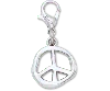 Jibbitz Silver Melted Peace Charm