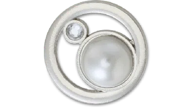 Jibbitz Silver Ring With Pearl