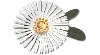 Jibbitz Silver Sequin Flower In White
