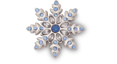 Jibbitz Silver Snowflake And Blue Gems